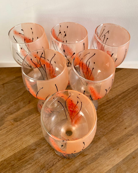 Wine glasses pink