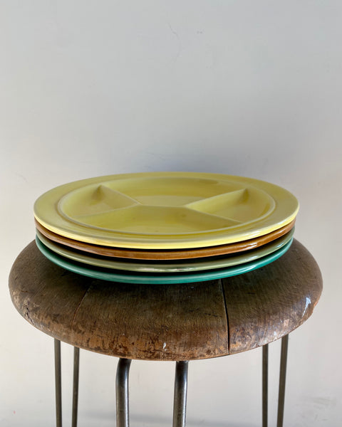 Ceramic fondue plates set of 4