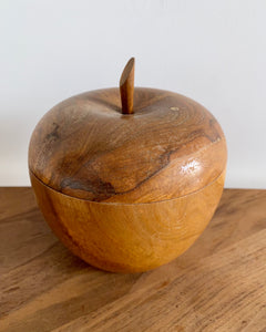Wooden apple sweets/trinket box