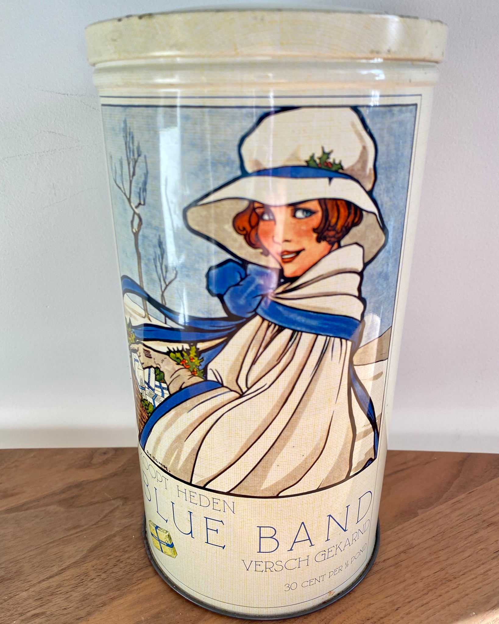 Vintage tin container Blue Band