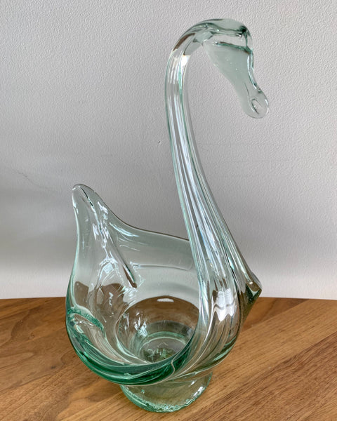 Glass Swan fruit bowl or pot (PICK UP ONLY!)