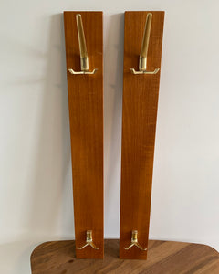 Vintage wooden coat rack plant rack set of 2