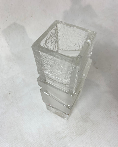Frosted glass vase