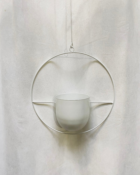 Hanging Pot Circle White