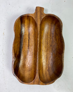 Wooden snack bowl walnut