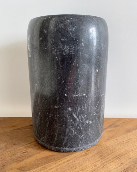 Black marble vase pot wine cooler