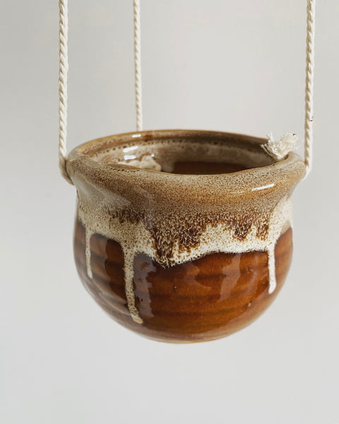 Vintage ceramic drip hanging pot