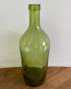 Green glass vase bottle