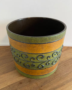 Brown and green pot