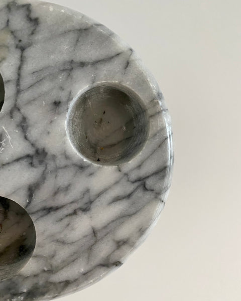 Grey marble tea light candle holder