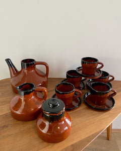 Ceramic handmade coffee set