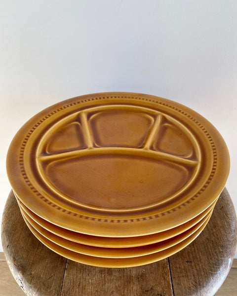 Ceramic fondue plates set of 4